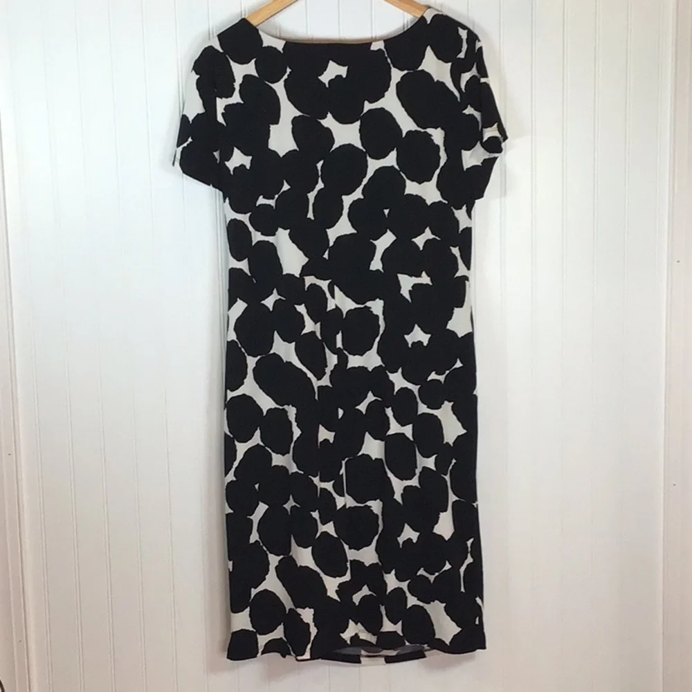 ๐ Ellen Tracy | Black/White Twist Front Jersey Dress Size XL - Picture 11 of 12
